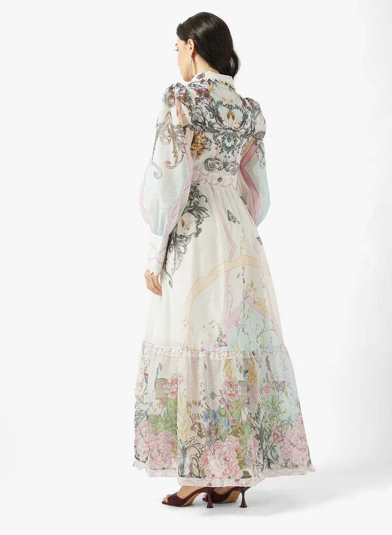 خزانة Floral Print Dress